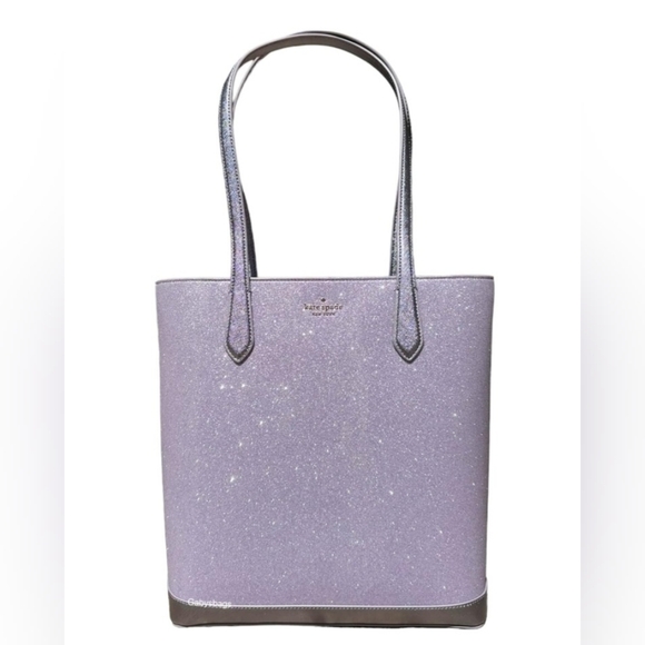 kate spade Handbags - Kate Spade New York Lilac Frost Tinsel Glitter Tote Bag NWOT